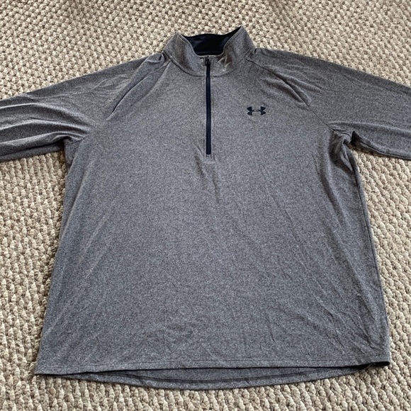 Under Armour Other - NWOT Under Armour Three Quarter Zip Gray Loose HeatGear Pullover Shirt